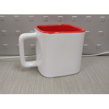 Caneca quadrada da sublimação, caneca quadrada pequena, caneca quadrada de dois tons